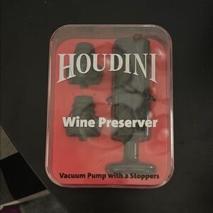 Black Wine Preserver Vacuum Pump with 2 Stoppers